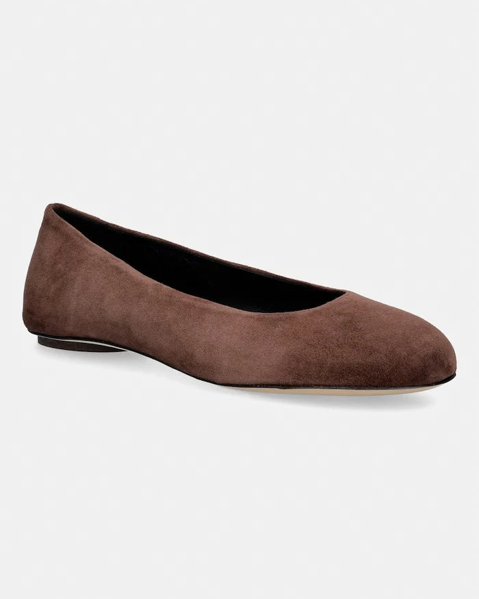 Weekend Max Mara süet balerin ayakkabılar