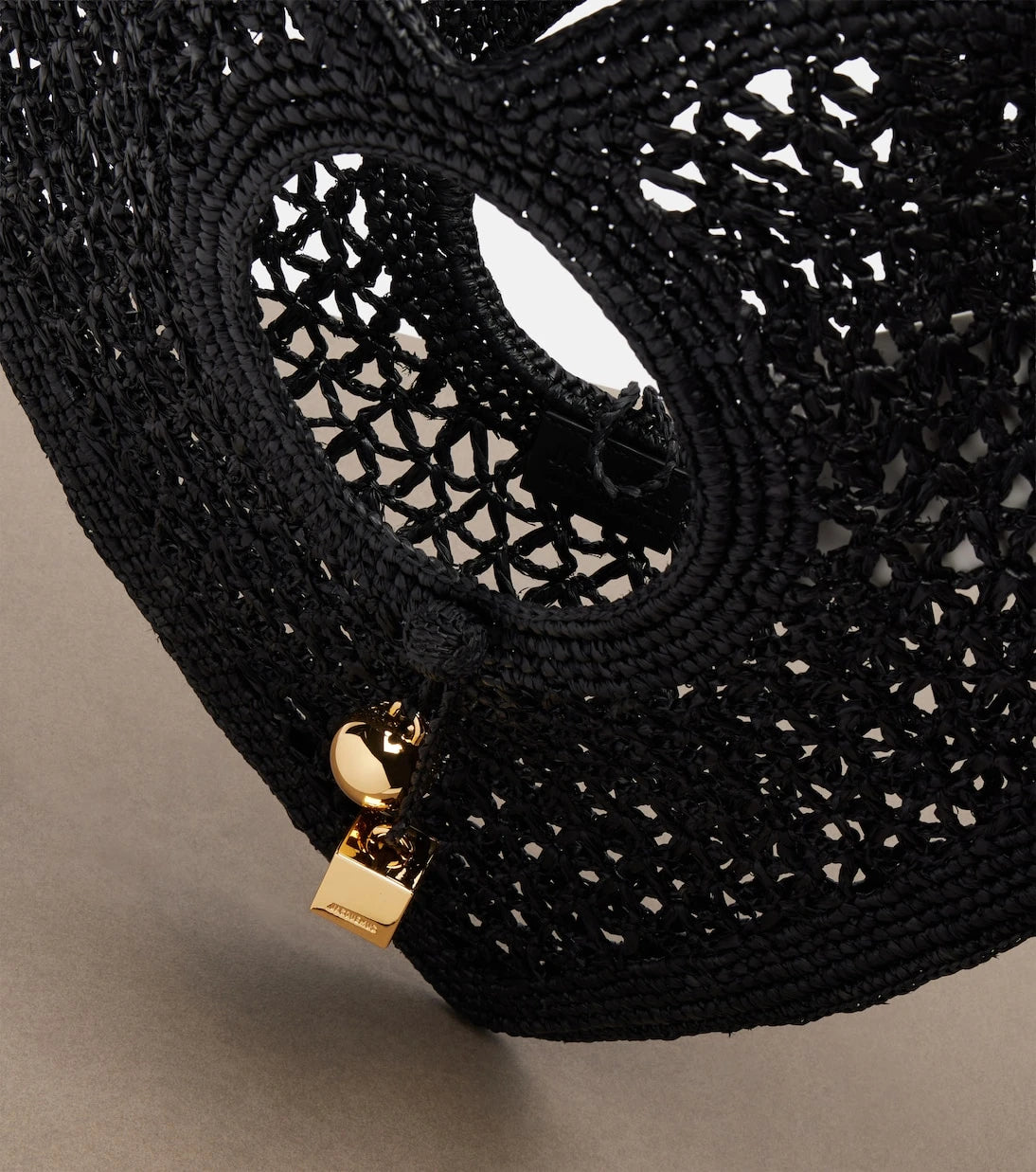 Jacquemus - Spiaggia Coeur Small raffia top-handle bag