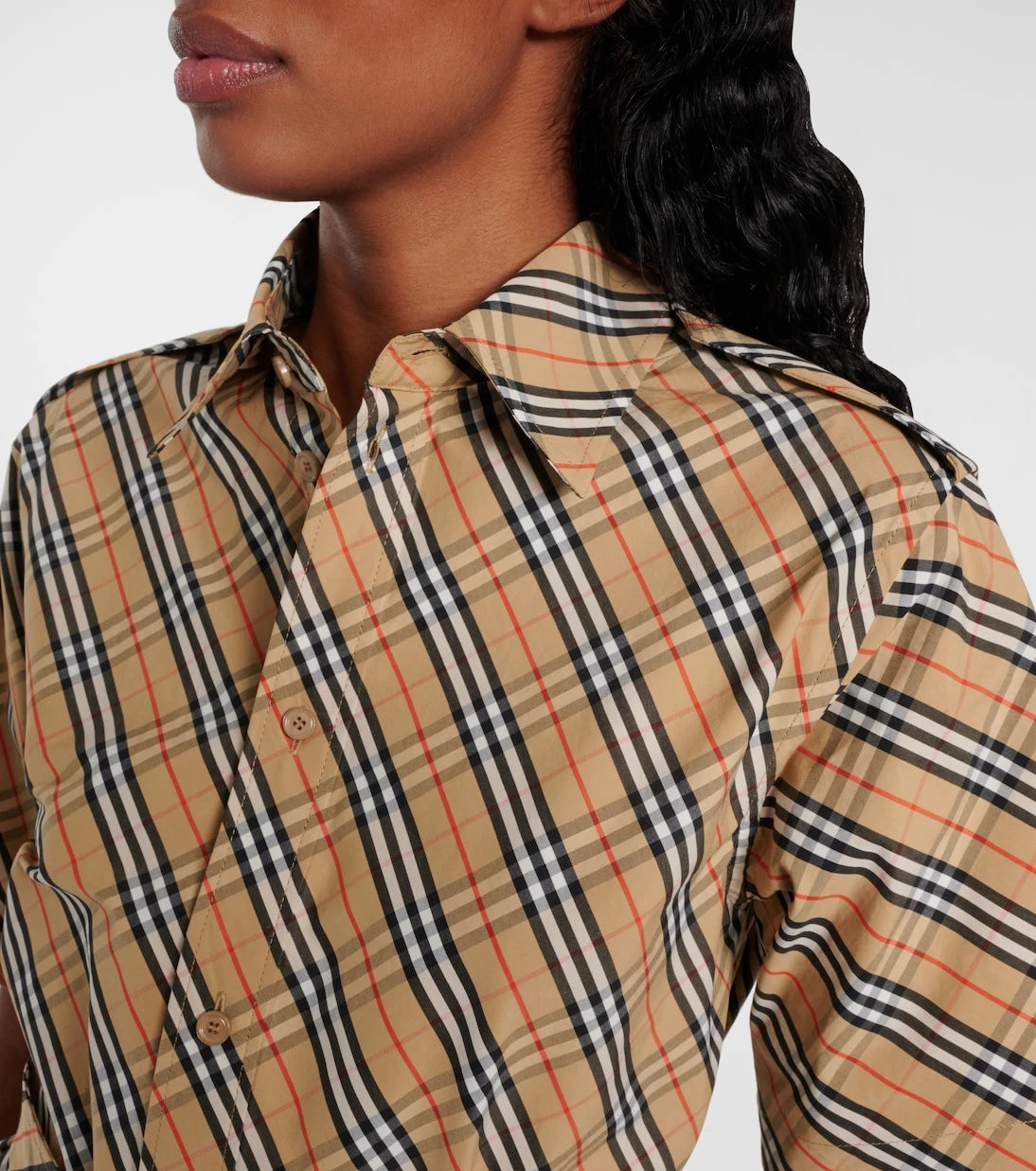 Burberry - Burberry Check cotton shirt dress