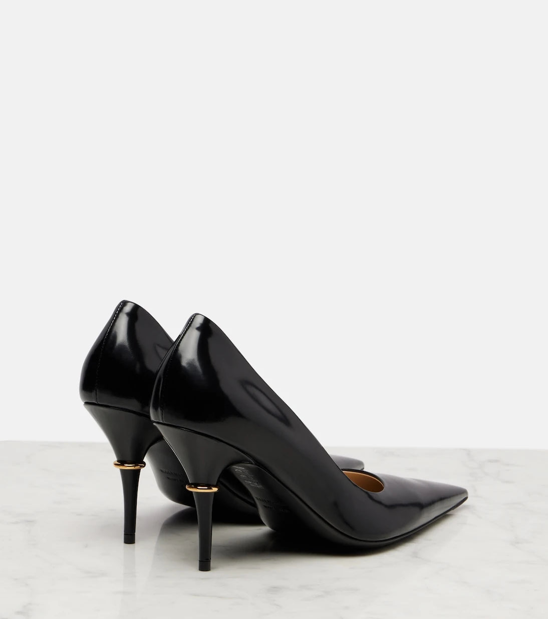 Balenciaga - حذاء أفنيو 90 الجلدي بكعب عالٍ