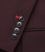 Victoria Beckham Burgundy Twill Peak-Lapel Blazer