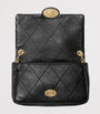 Black Leather Quilted EKD Clutch Bag