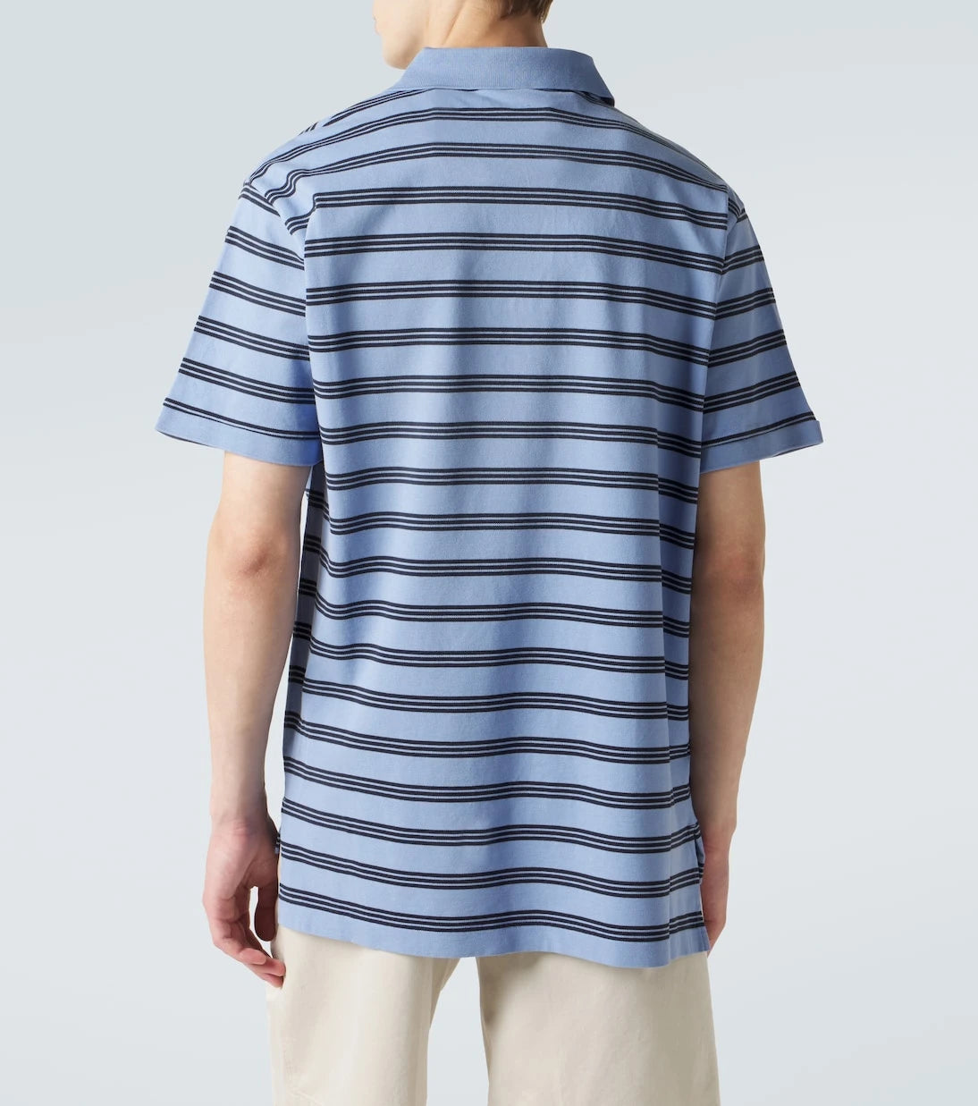 Prada - Striped cotton piqué polo shirt
