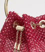 Jimmy Choo Red Embellished Bon Bon Top-Handle Bag