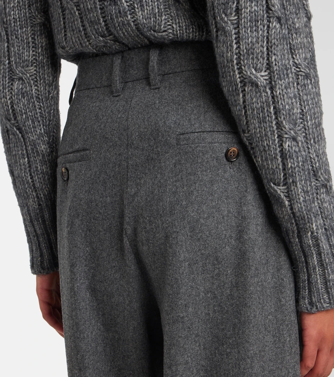 'S Max Mara - High-rise wool straight pants
