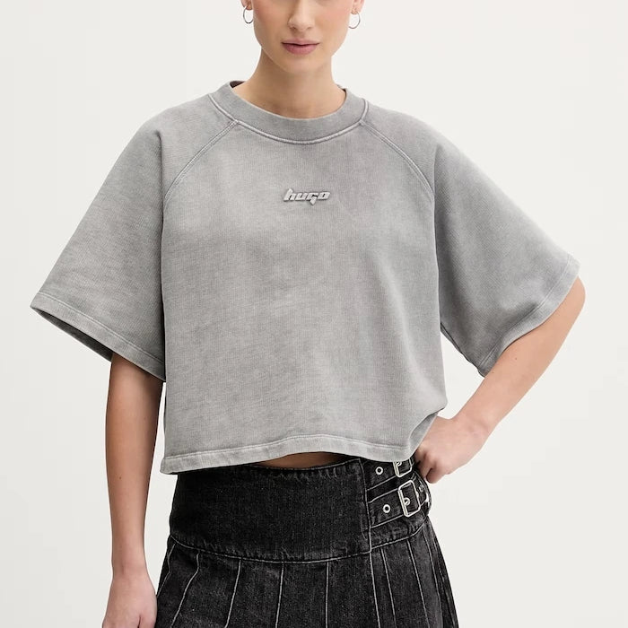 HUGO Blue kadın oversized pamuklu T-shirt Dorlina_B_1