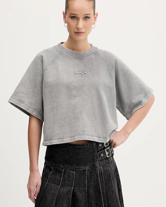 HUGO Blue kadın oversized pamuklu T-shirt Dorlina_B_1