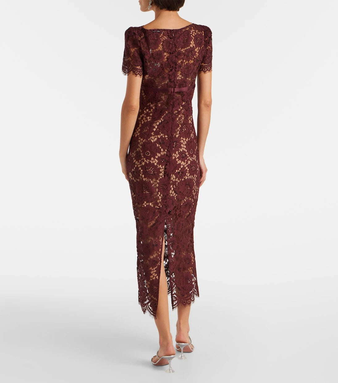 Self-Portrait - Floral lace midi dress