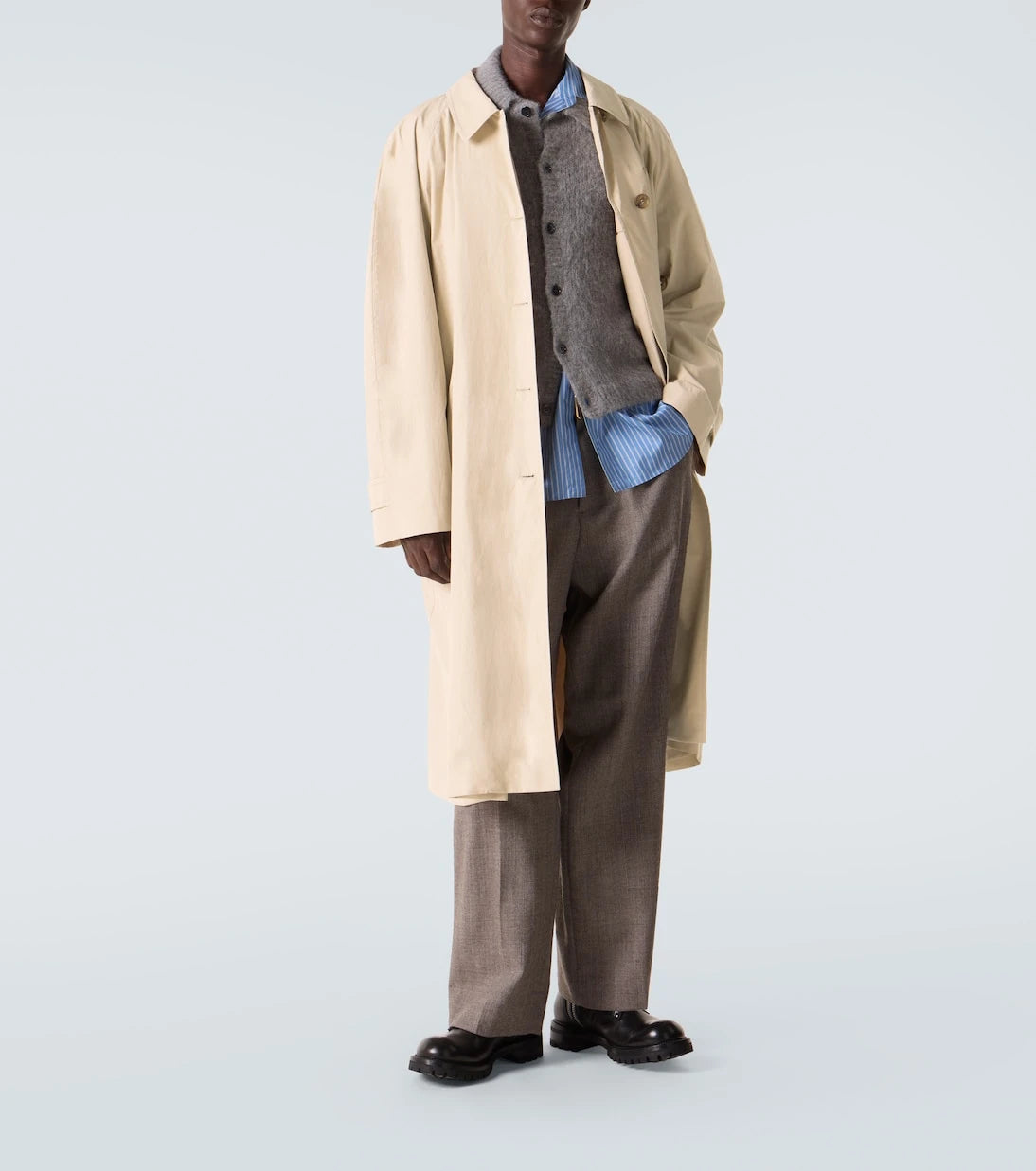Miu Miu - Logo cotton gabardine trench coat