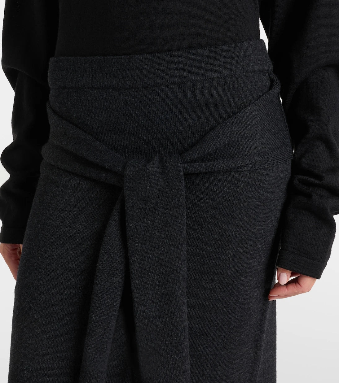 Lemaire - Wool-blend midi skirt