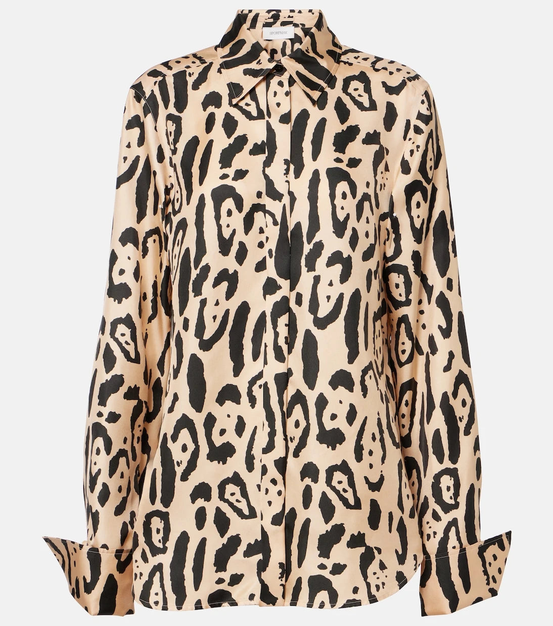 Sportmax - Armony leopard-print silk top