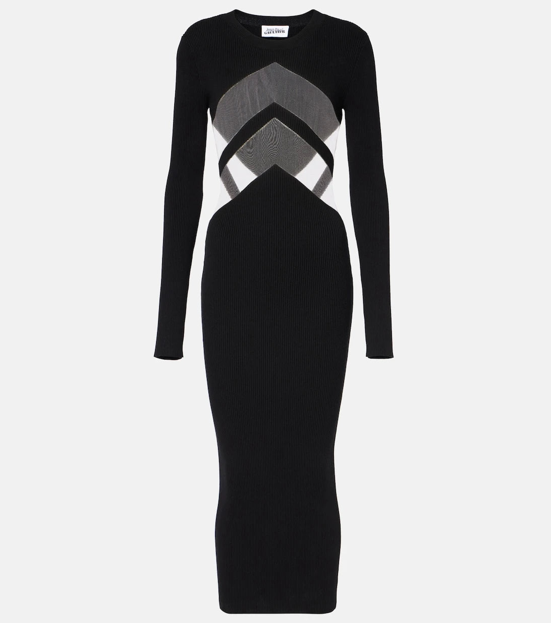 Jean Paul Gaultier - Paneled jersey midi dress