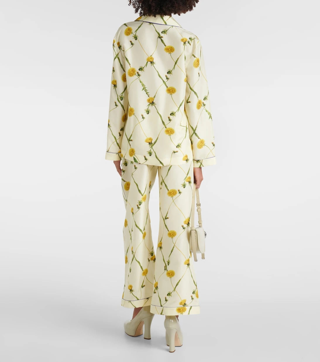 Burberry - Floral silk poplin pajama shirt