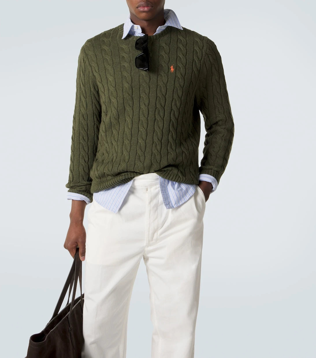 Polo Ralph Lauren - سترة قطنية بنقشة الكابل