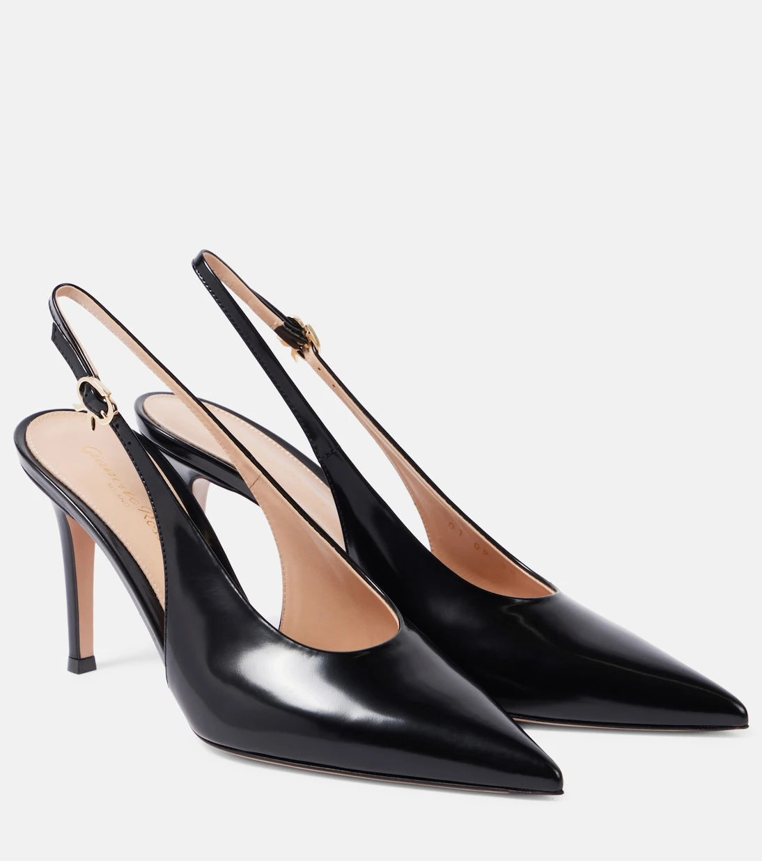 Gianvito Rossi - Robbie 85 leather slingback pumps