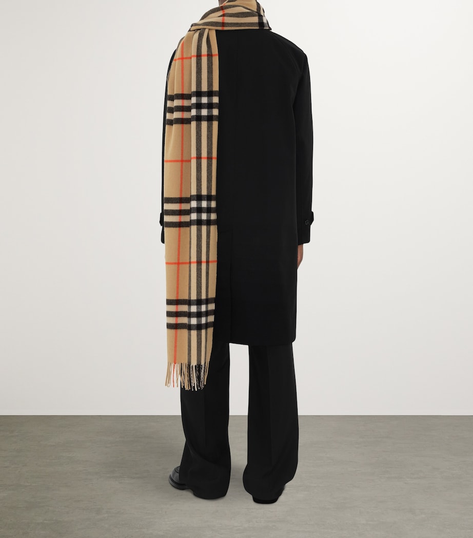 Burberry Wide Cashmere Check Scarf
