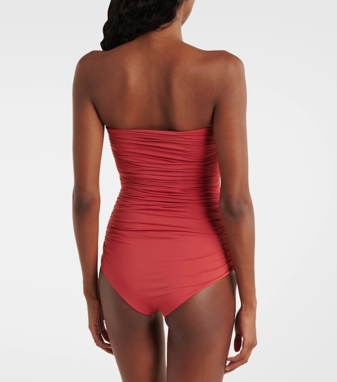Magda Butrym - Floral-appliqué ruched swimsuit