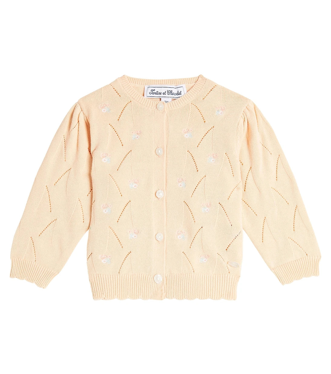 Tartine et Chocolat - Baby embroidered cotton cardigan