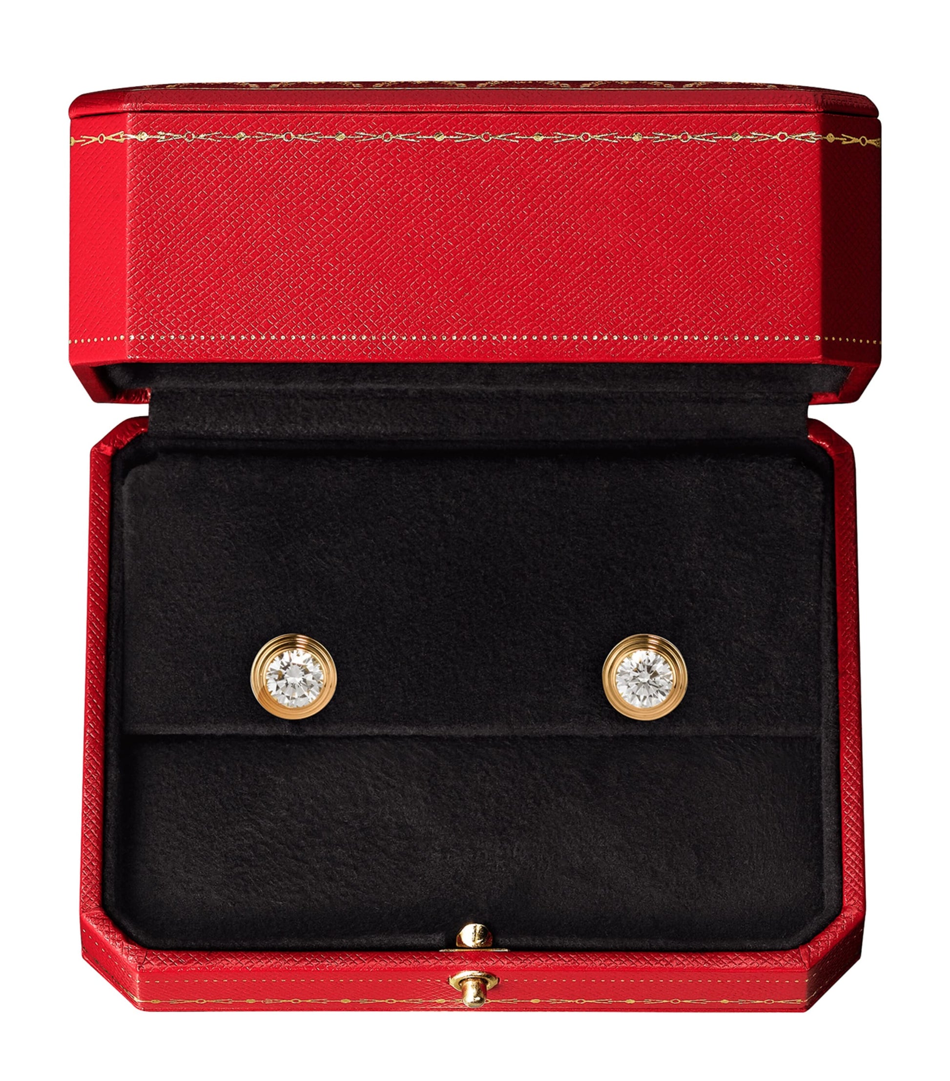 Medium Yellow Gold and Diamond Cartier d'Amour Earrings