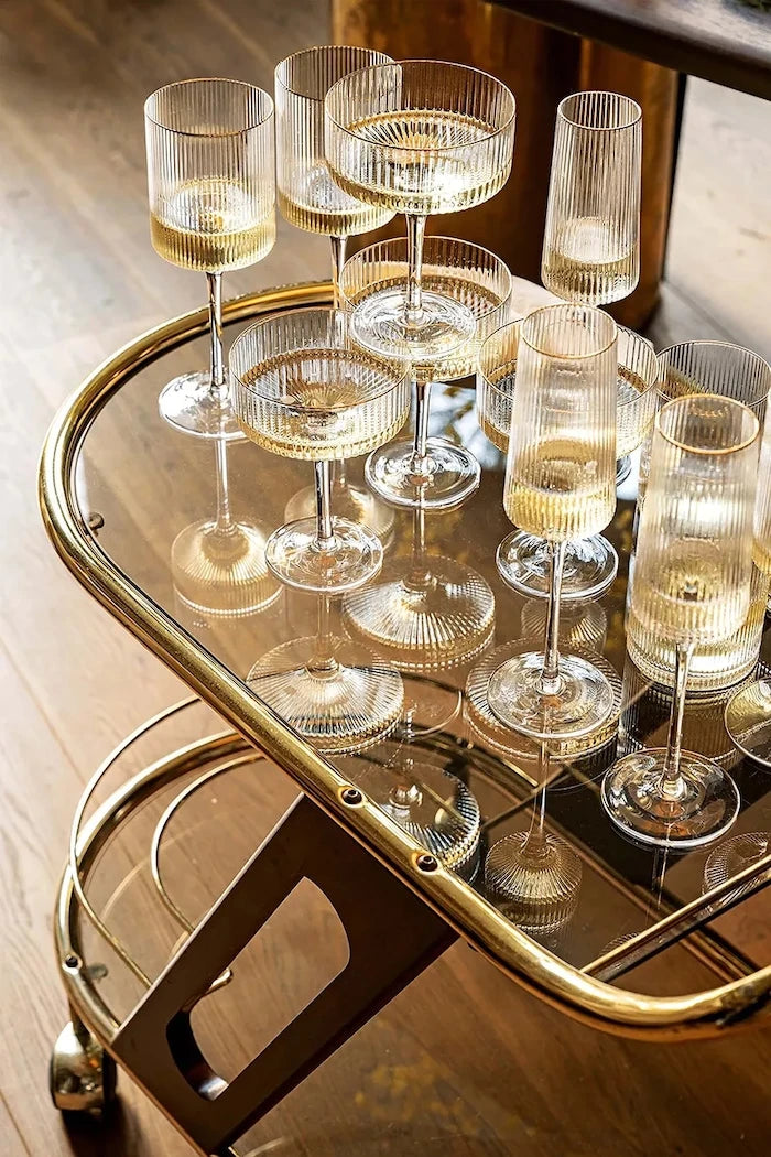 vtwonen Gold Rim 230 ml Şampanya Kadehi (4'lü)