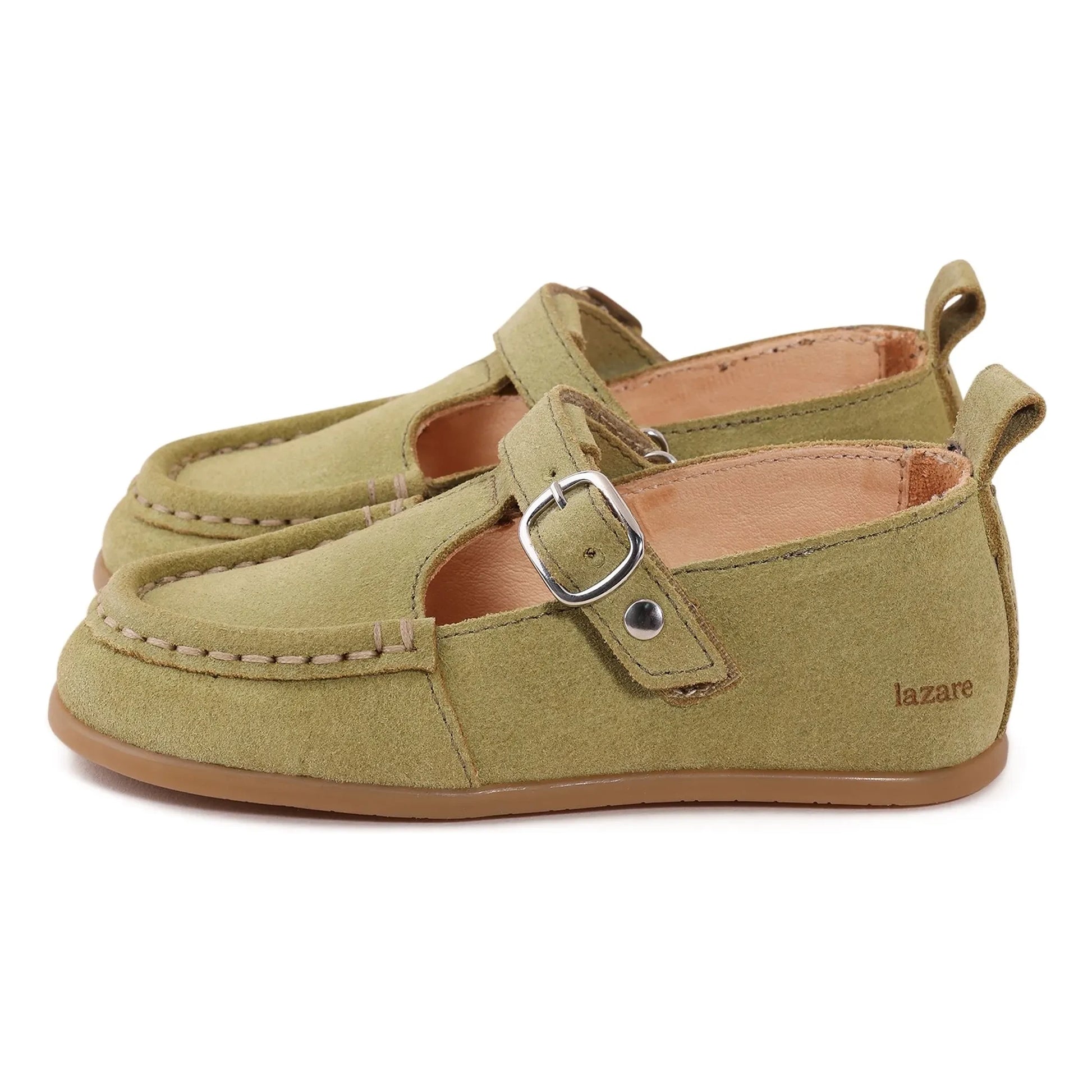 Lazare - Babies Olive Suede | Almond green