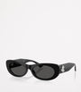 Jimmy Choo Black Oval Logo Sunglasses