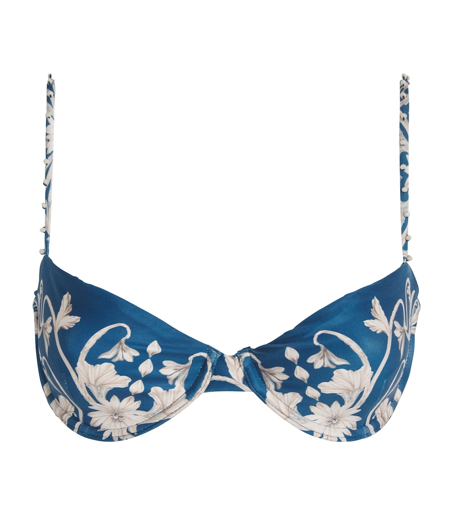 Agua By Agua Bendita Blue Underwired Magdelena Bikini Top