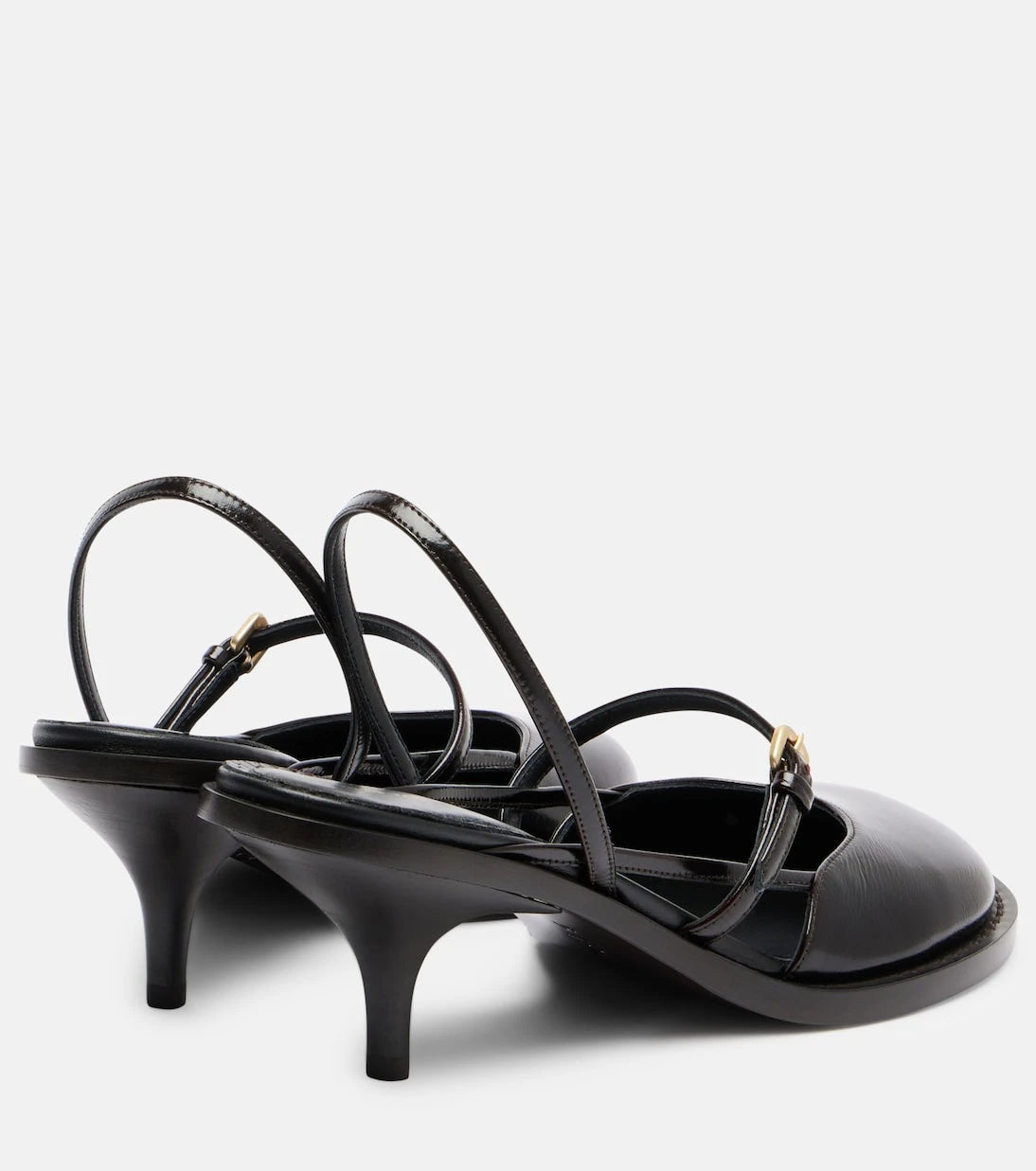 Dries Van Noten - Leather slingback pumps