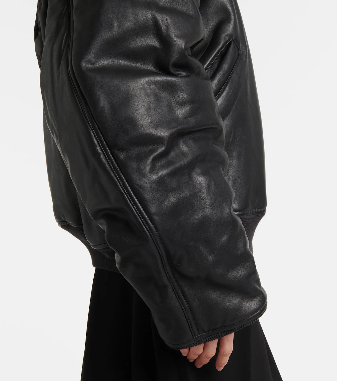 Balenciaga - Leather bomber jacket