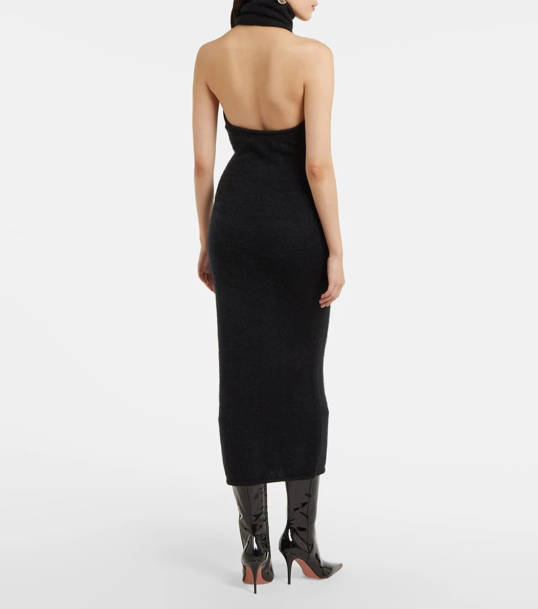 Magda Butrym - Halterneck mohair-blend maxi dress