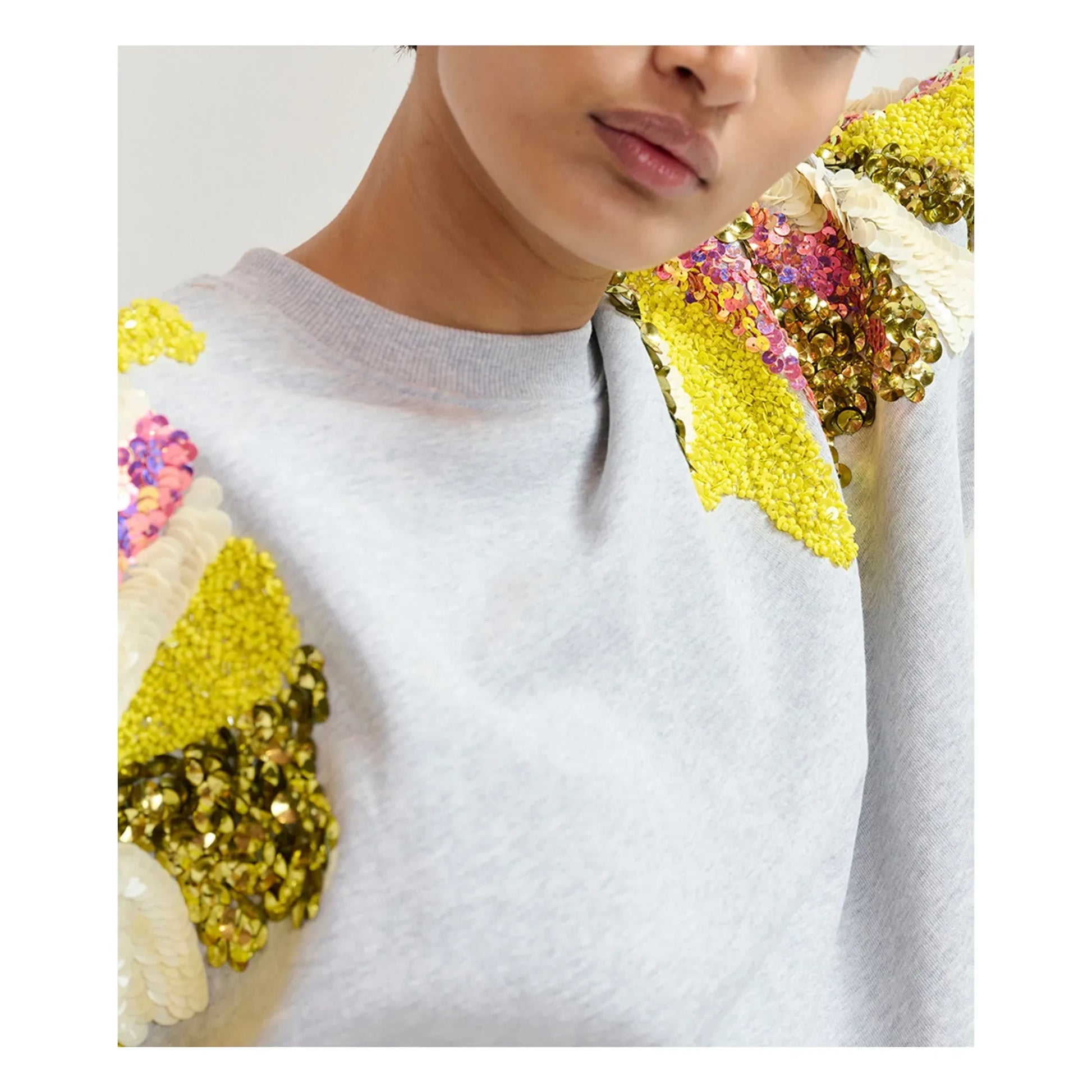 Essentiel Antwerp - Sweat Jadda Cotton Embroidery | Grey
