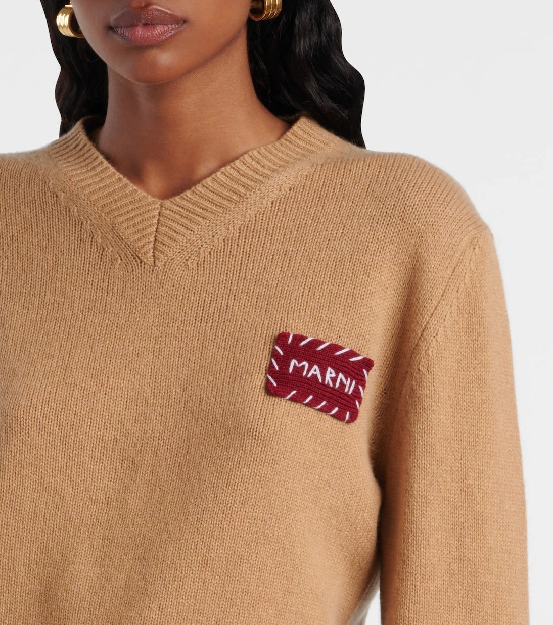 Marni - Patch-appliqué cashmere sweater