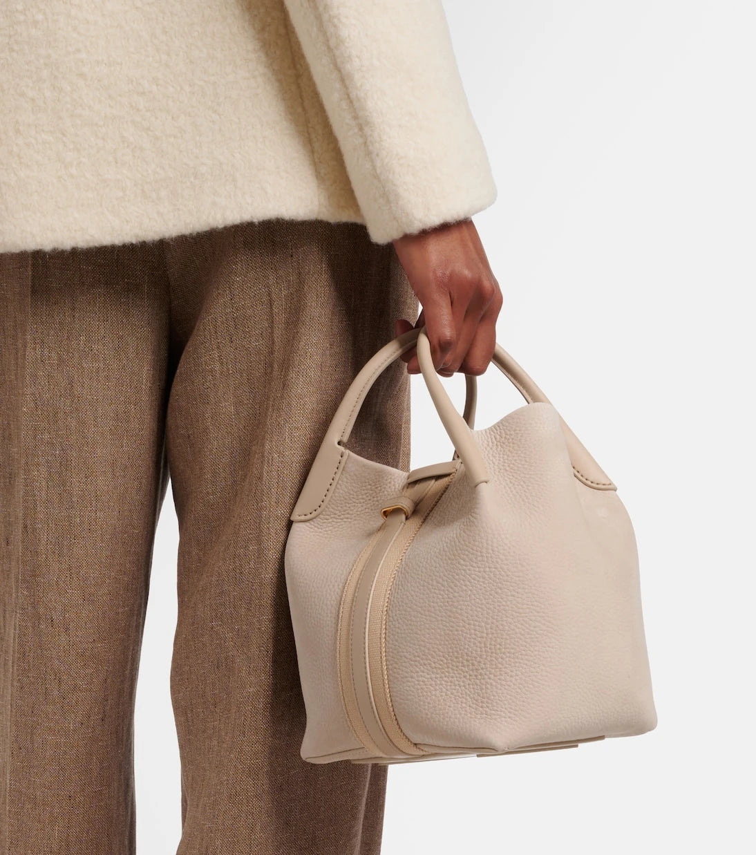 Loro Piana - Bale Small leather bucket bag