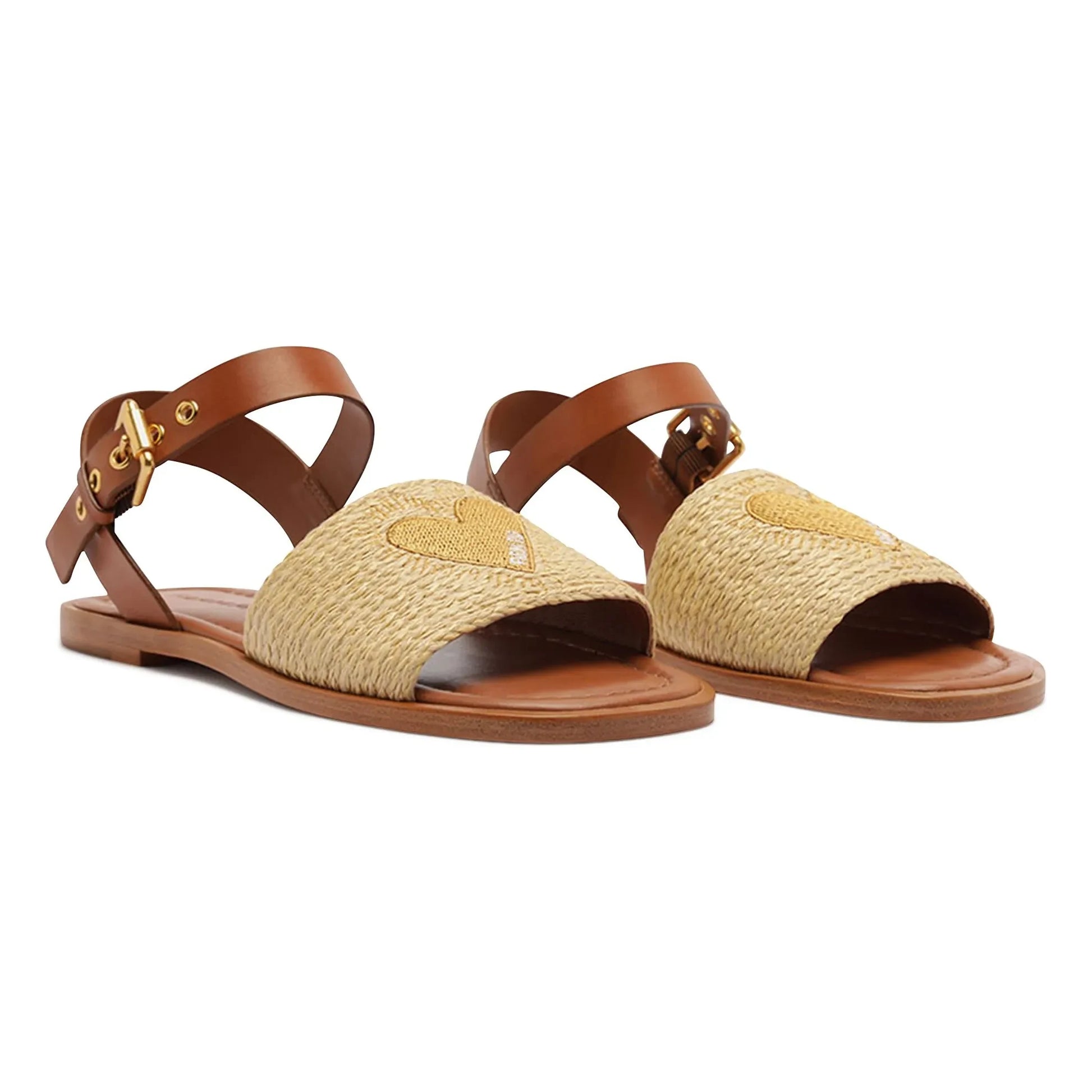 Farm Rio - Raphia Heart Sandals | Sand