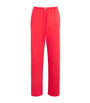 Adanola Red Organic Cotton-Modal Straight Sweatpants