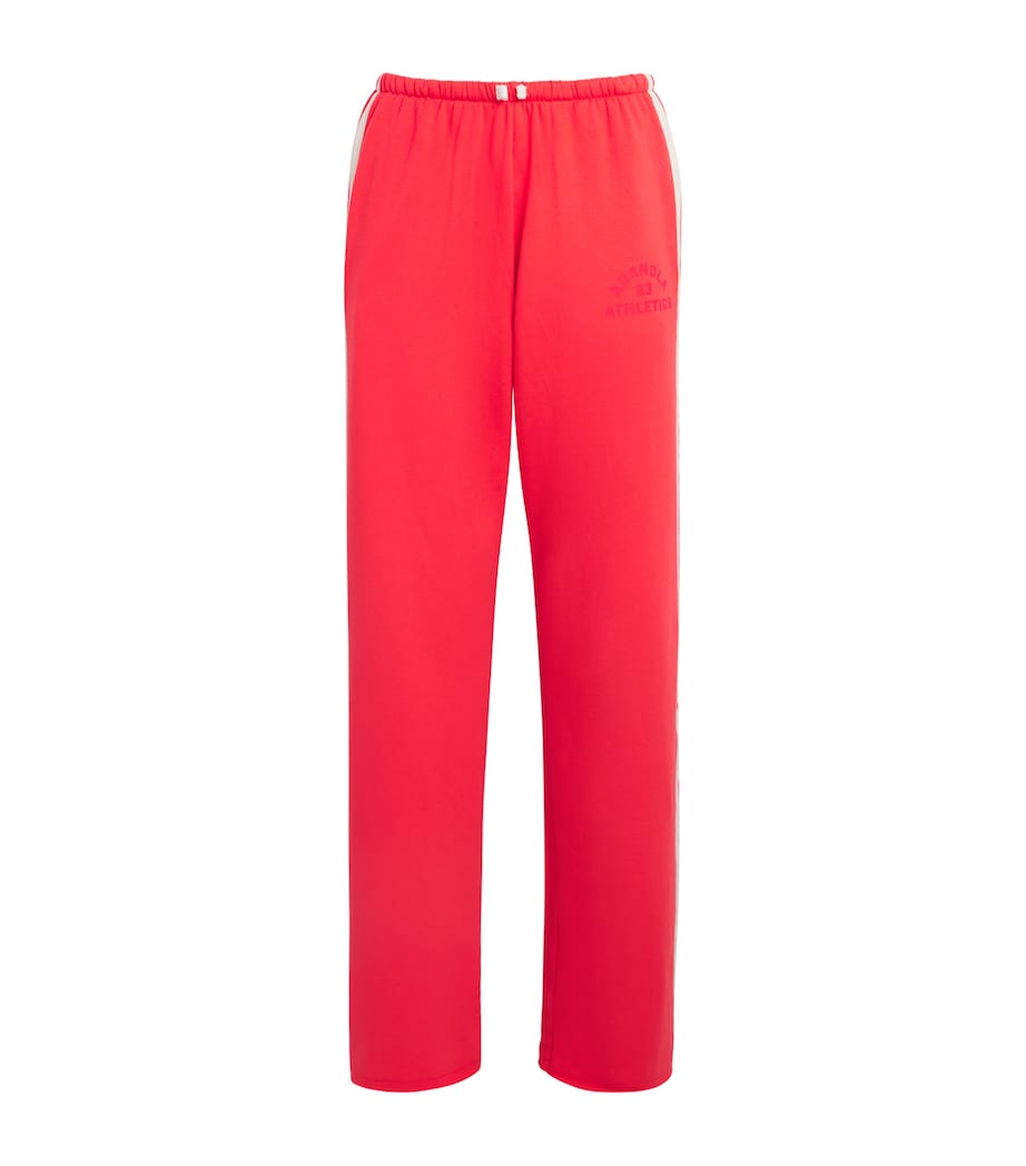 Adanola Red Organic Cotton-Modal Straight Sweatpants