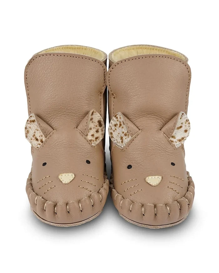 Donsje Kapi Exclusive Booties Mouse Bebek Deri Ayakkabı
