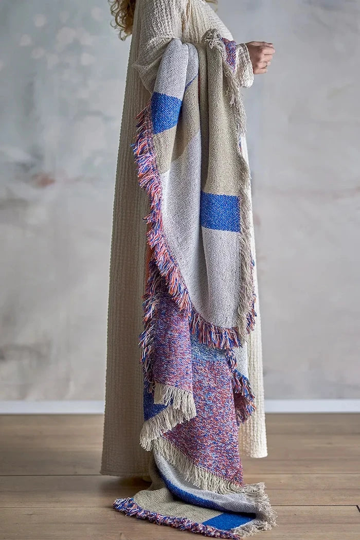 Pamuklu battaniye Bloomingville Clarita 160 x 130 cm