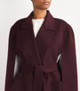 Burgundy Cashmere Tie-Waist Cape