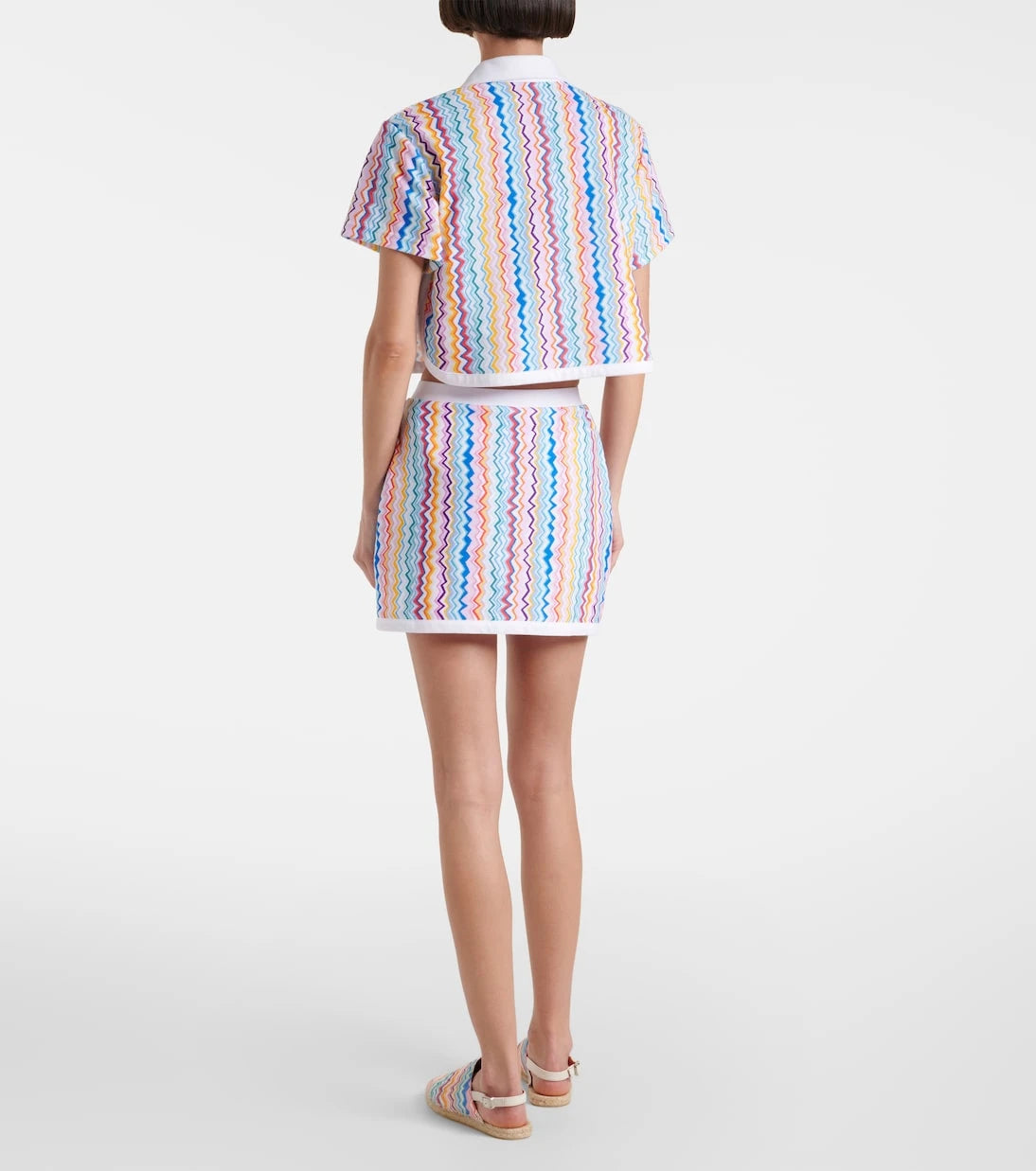 Missoni - Zigzag printed terry jersey miniskirt