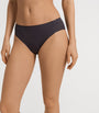 Hanro Black Cotton Seamless Midi Briefs
