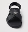 Prada Leather Crisscross Sandals