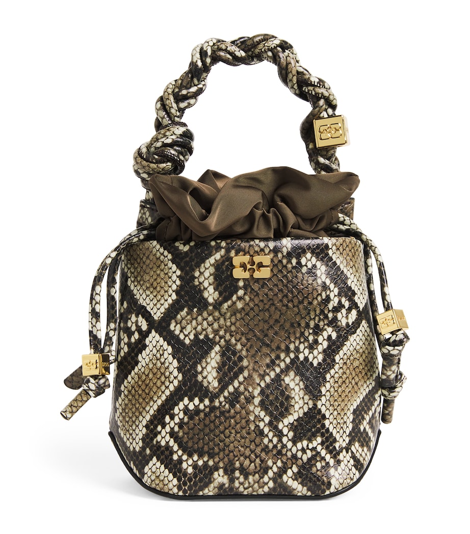 GANNI Multi Mini Snakeskin Bou Bucket Bag