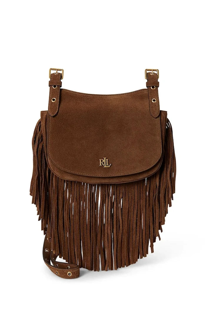 Lauren Ralph Lauren kadın süet crossbody çanta