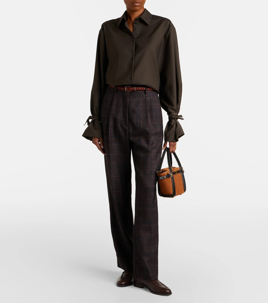 Tod's - T Signature Mini suede top-handle bag
