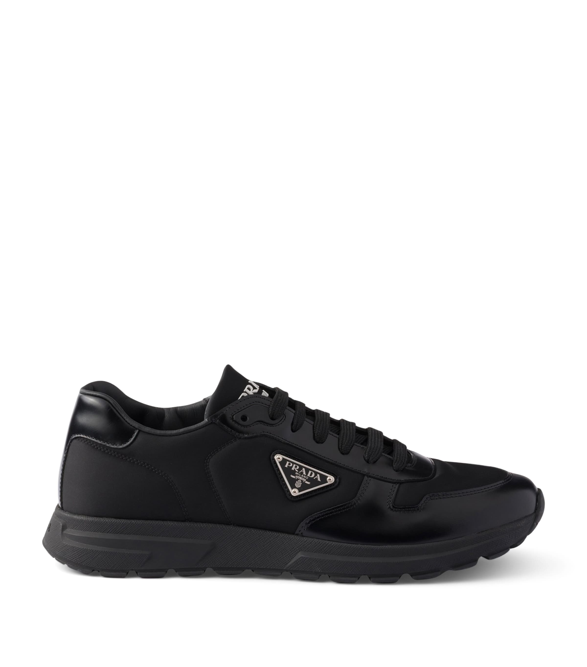 Re-Nylon and Leather Prax 01 Sneakers
