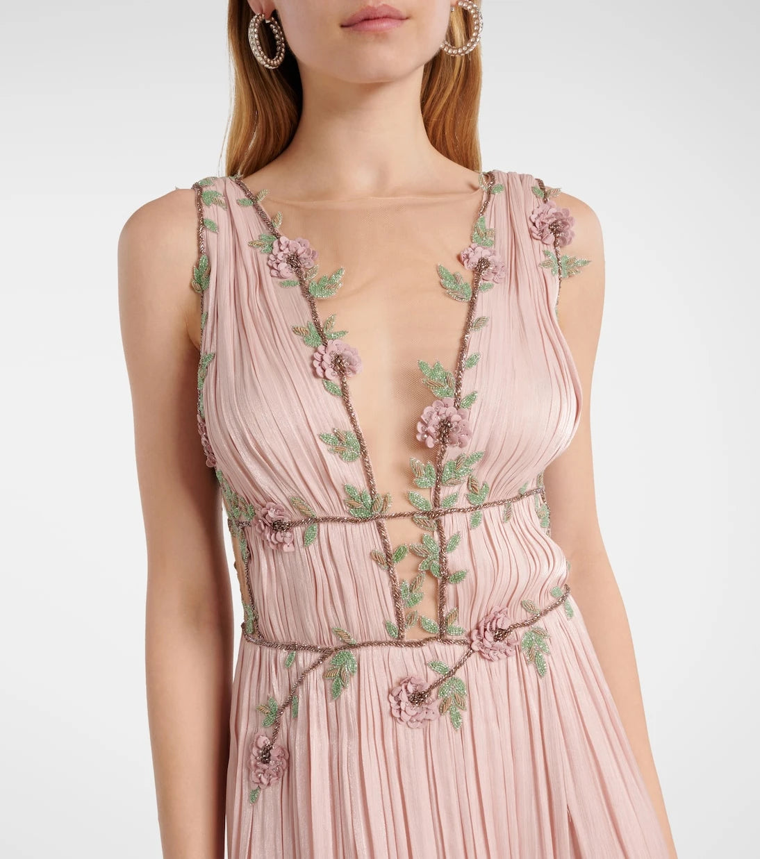 Costarellos - Nalina embellished georgette gown