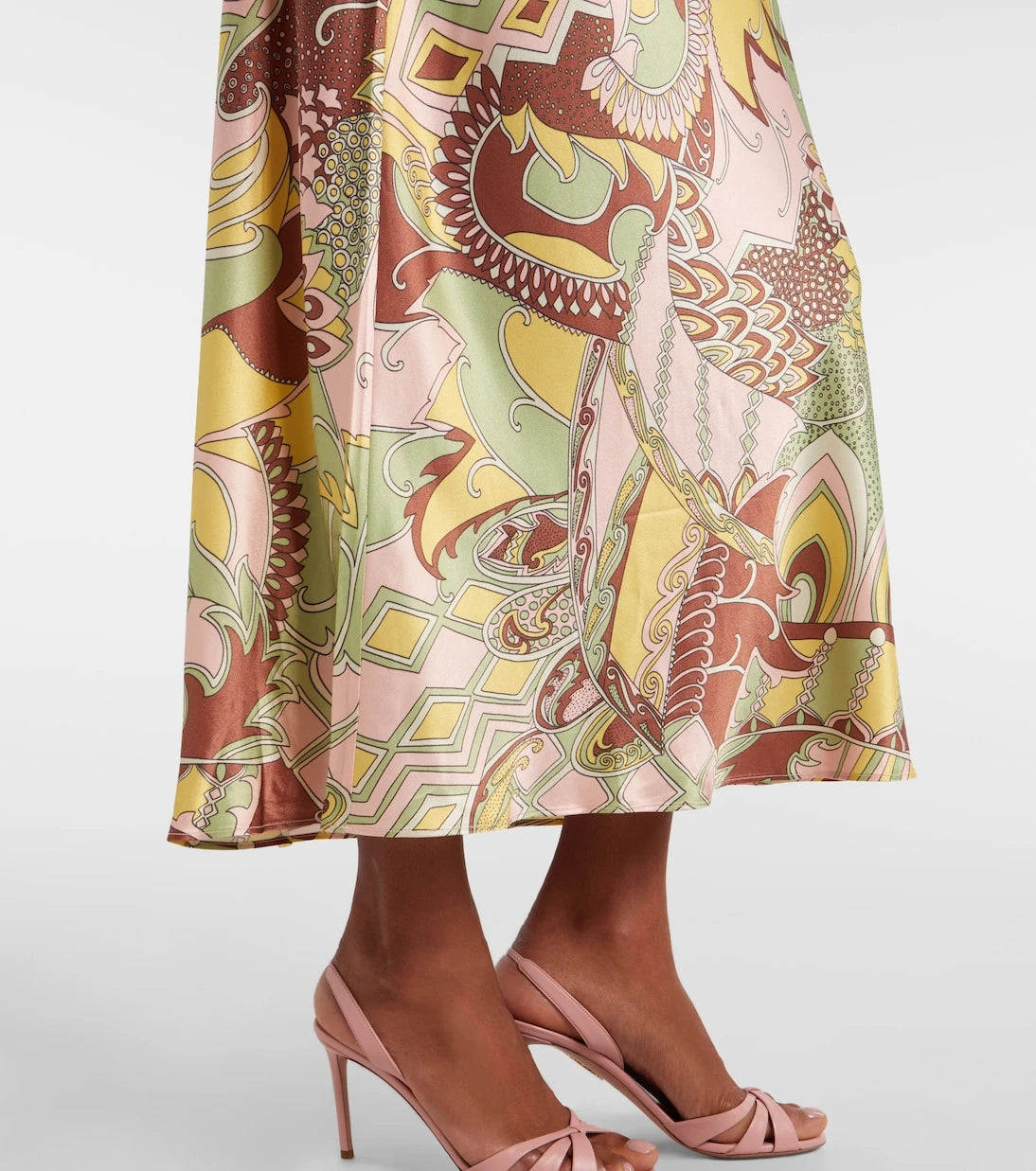 Rixo - Maura printed halterneck satin midi dress