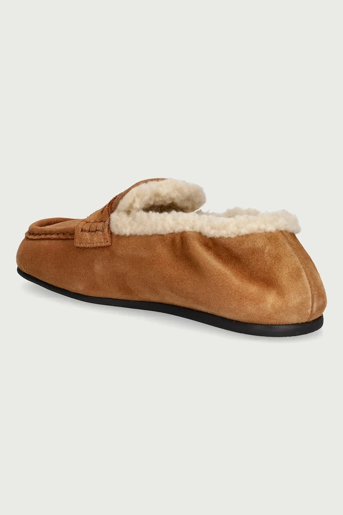 Kadın süet mokasen Penny Loafer