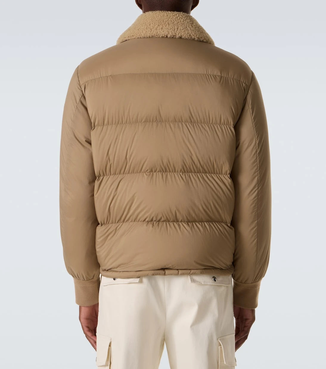 Moncler - Tonnay suede and shearling down jacket